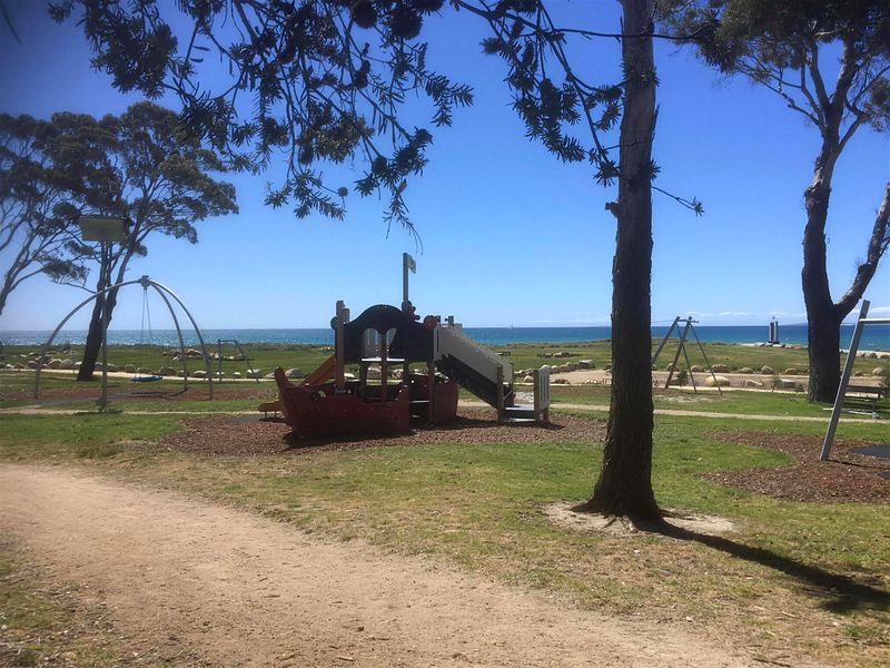 The pirate ship at the foreshore playground